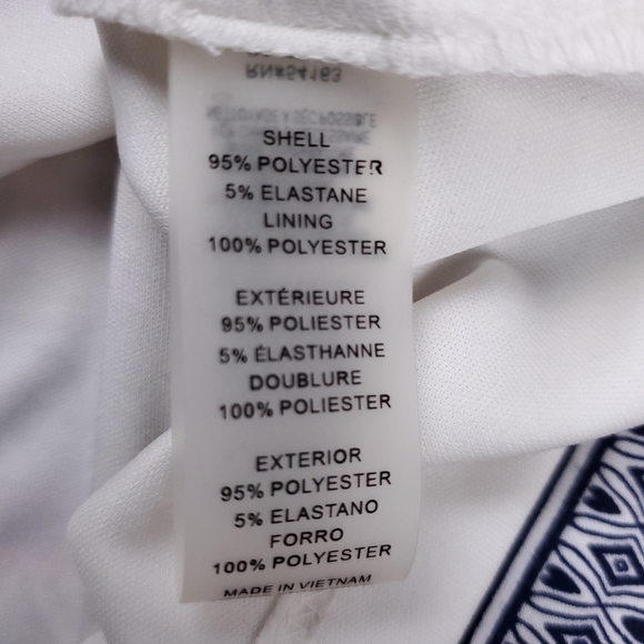 Vince Camuto Pink White Boho Print V-Back Dress Size 14 - Picture 7 of 14